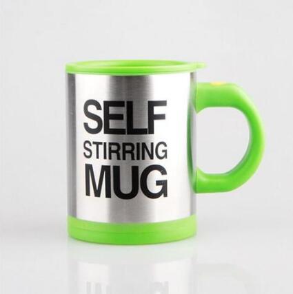 Color: Green - Automatic Lazy Self Stirring Magnetic Mug Creative 304 Stainless Steel Coffee Milk Mixing Cup Blender Smart Mixer Thermal Cup