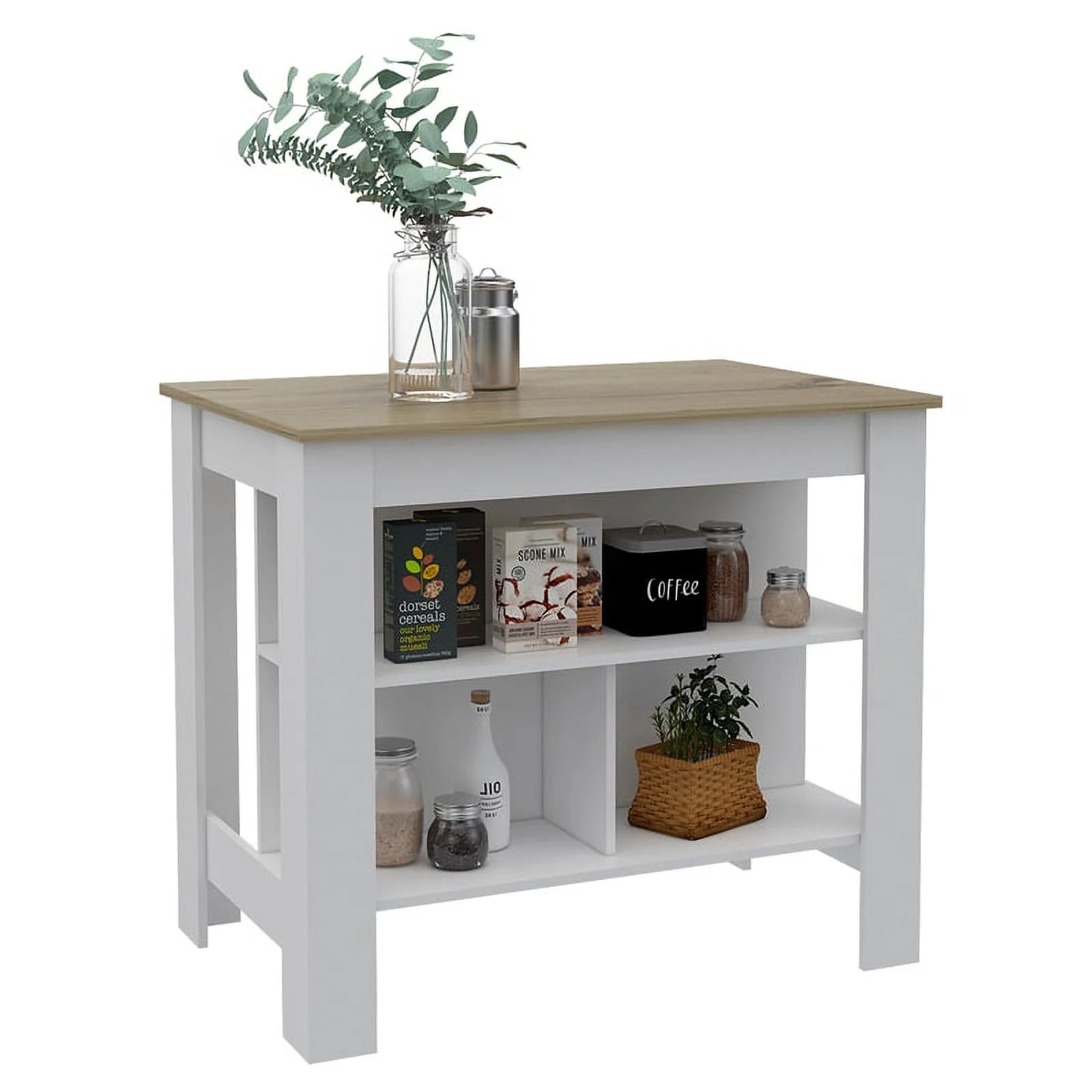TUHOME Cala Multi-Color Engineered Wood Kitchen Island