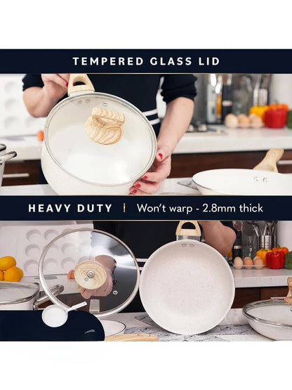23 Pcs Pots and Pans Set Non Stick - Induction Compatible Kitchen Cookware Sets + Bakeware Sets - Non Stick, PFOA Free