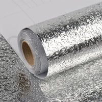 Style: 1, Size: 40x100cm - High Temperature Resistant Aluminum Foil Wall Kitchen Sticker