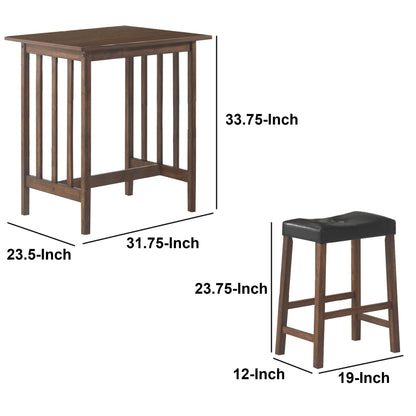 Coaster Company 3-Piece Table Set, Nut Brown