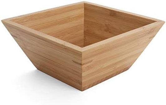 Eco-Friendly Bamboo Dinnerware Set - Reusable 6.25" Square Bowls (Pack of 8)