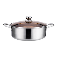 Color: Extra thick hot pot mandarin, Size: 34cm - Household Thickened Bottom Commercial Induction Cooker Soup Pot