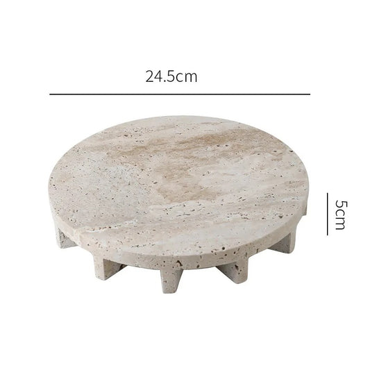 Color: Flat Tray, Specification: As Shown In The Figure - Vintage Huangdongshi Decorative Fruit Storage Tray