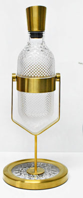 Specification Size: Gold - Rotating Gyro Crystal Swing Wine Decanter