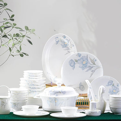 62 Heads Jingdezhen Ceramic Dinner Dish Посуда Salad Bowl Plate посуда для кухни наборы Dinnerware Set Kitchen Tableware