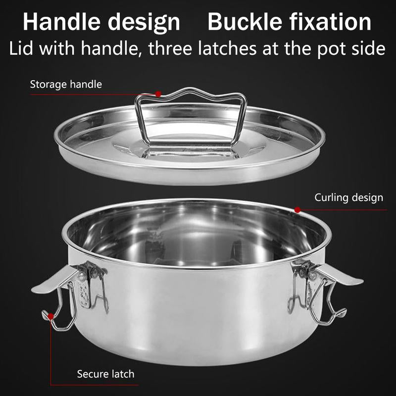 304 Stainless Steel Flan Mold with Lid and Handle - 1.5QT Capacity Round Cake Baking Pan for Flan, Chocolate Cake, Cupcakes, and Pudding