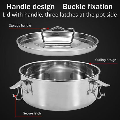 304 Stainless Steel Flan Mold with Lid and Handle - 1.5QT Capacity Round Cake Baking Pan for Flan, Chocolate Cake, Cupcakes, and Pudding