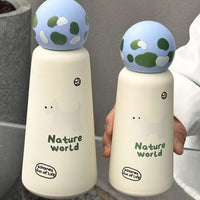 Color: Earth Home, Capacity: 500ml - Large Capacity Good-looking Portable Cartoon Cup
