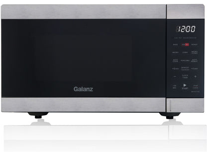Galanz 0.9 Cu Ft Air Fry Countertop Microwave, 900 Watts, Stainless Steel, New