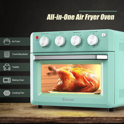 Costway Air Fryer Toaster Oven 19 QT Dehydrate Convection Ovens W/ 5 Accessories
