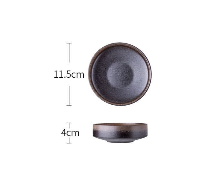 Color: Black yellow, Size: 4.5inches - Household ceramic tableware