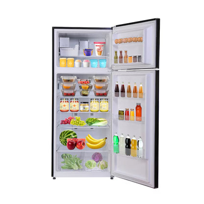 18-Cu Ft Counter-Depth Top-Freezer Refrigerator with Ice Maker (Black)