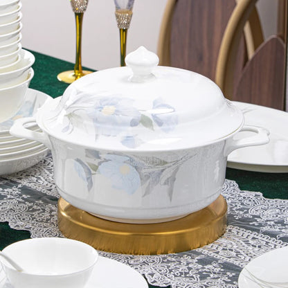62 Heads Jingdezhen Ceramic Dinner Dish Посуда Salad Bowl Plate посуда для кухни наборы Dinnerware Set Kitchen Tableware