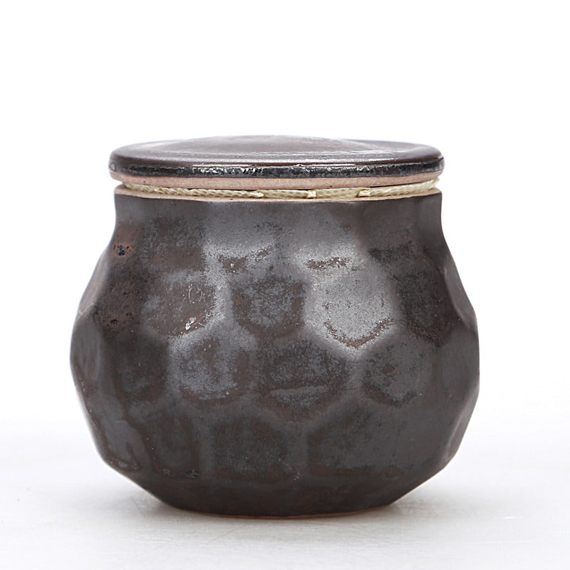 Sealed terracotta tea caddy