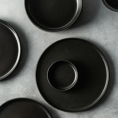 Nordic Ins Styel Ceramic Dinnerwar Matte Glazed Salad Dishes Soup Bowl Dinner Plates Serving Tray For Home Restaurant
