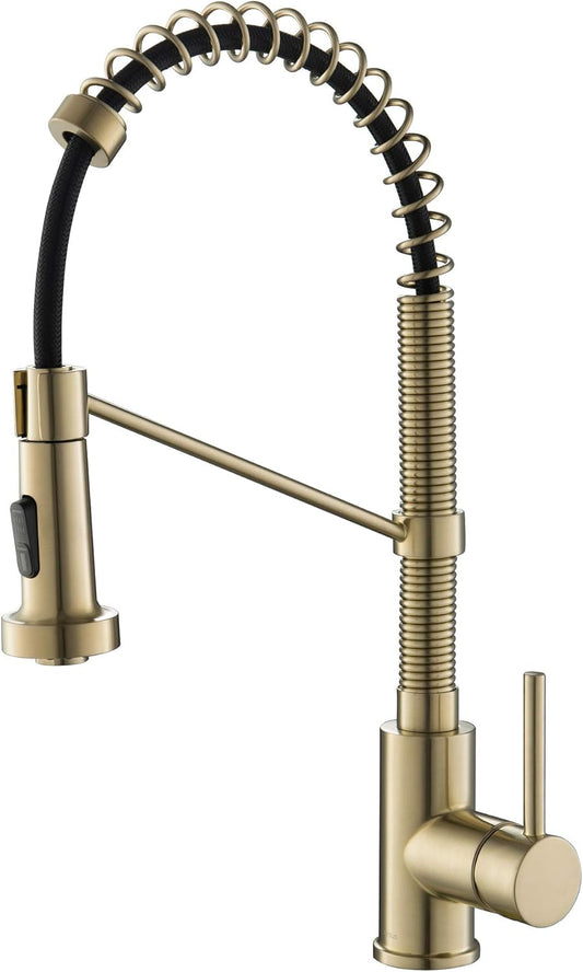 KRAUS Bolden Pull-Down Faucet in Brushed Gold: Elevate Your Kitchen Aesthetics