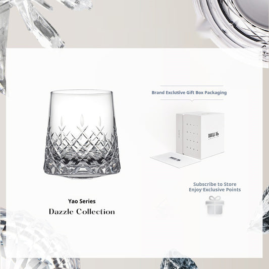 Color: Crown Whiskey Glass - Lead-free Crystal Glass Household Cups Perfect As A Giftpaired-cup Gift Box