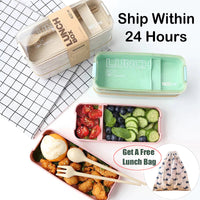 Colorful Apricot with Soup: Separate Microwave Oven Light Lunch Box - Eco-Friendly & Easy to Clean