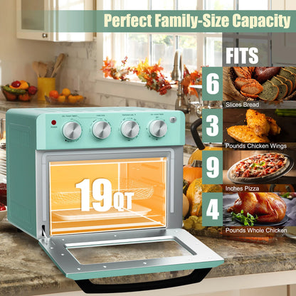 Costway Air Fryer Toaster Oven 19 QT Dehydrate Convection Ovens W/ 5 Accessories