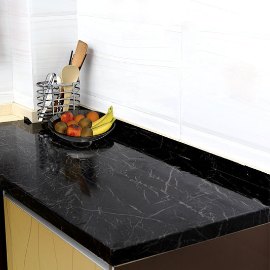 Color: Black, Size: 100x60cm - Artificial Marble Self-adhesive  Sticker
