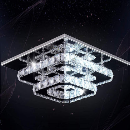 Finktonglan Modern Crystal LED Ceiling Light for Elegant Home Illumination