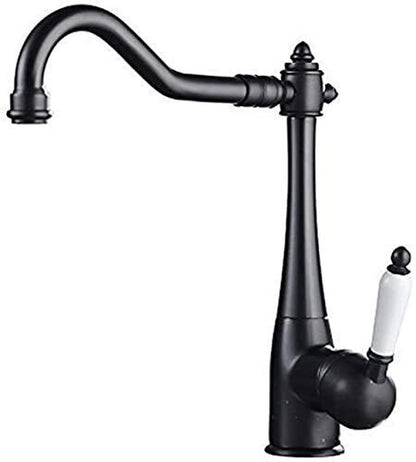 Kitchen Faucet Traditional Period Single Ceramic Lever Kitchen Sink Black