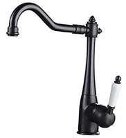 Kitchen Faucet Traditional Period Single Ceramic Lever Kitchen Sink Black