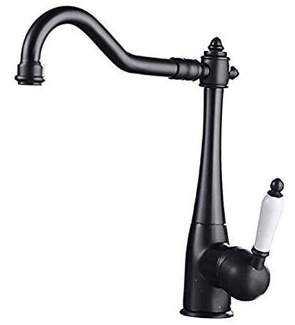 Kitchen Faucet Traditional Period Single Ceramic Lever Kitchen Sink Black