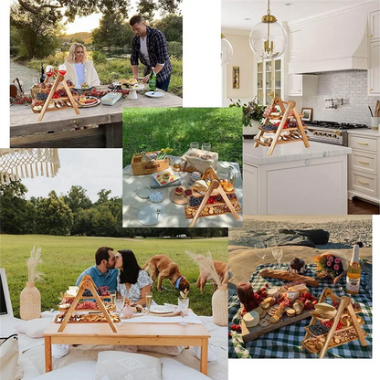 3 Tier Serving Tray Wood Tiered Tray Decor Cake Stand Farmhouse Tiered Tray Party Serving Dishes and Trays
