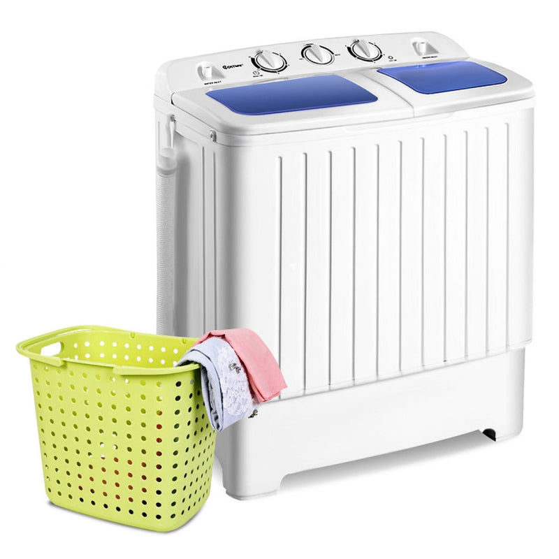 20 lbs Compact Twin Tub Washing Machine for Residential Use