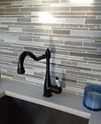Kitchen Faucet Traditional Period Single Ceramic Lever Kitchen Sink Black