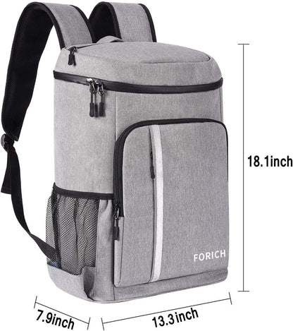 Lightweight Leakproof Backpack Cooler - Perfect for Beach Days, Picnics, and Camping - Holds 30 Cans and Keeps Drinks Icy