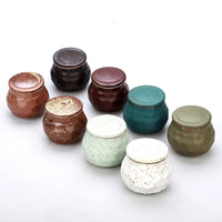 Sealed terracotta tea caddy