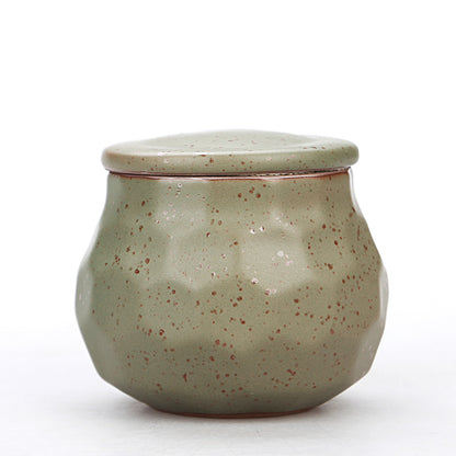 Sealed terracotta tea caddy