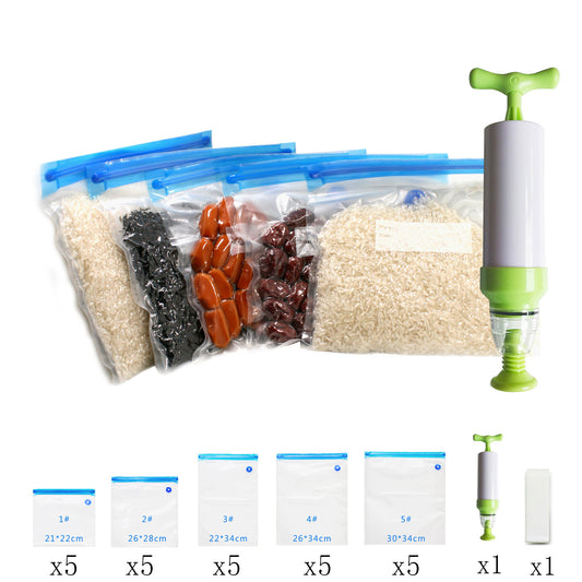 style: 25pieces zipper bag pump - Food Grade Air Valve Vacuum Compression Fresh-keeping Bag