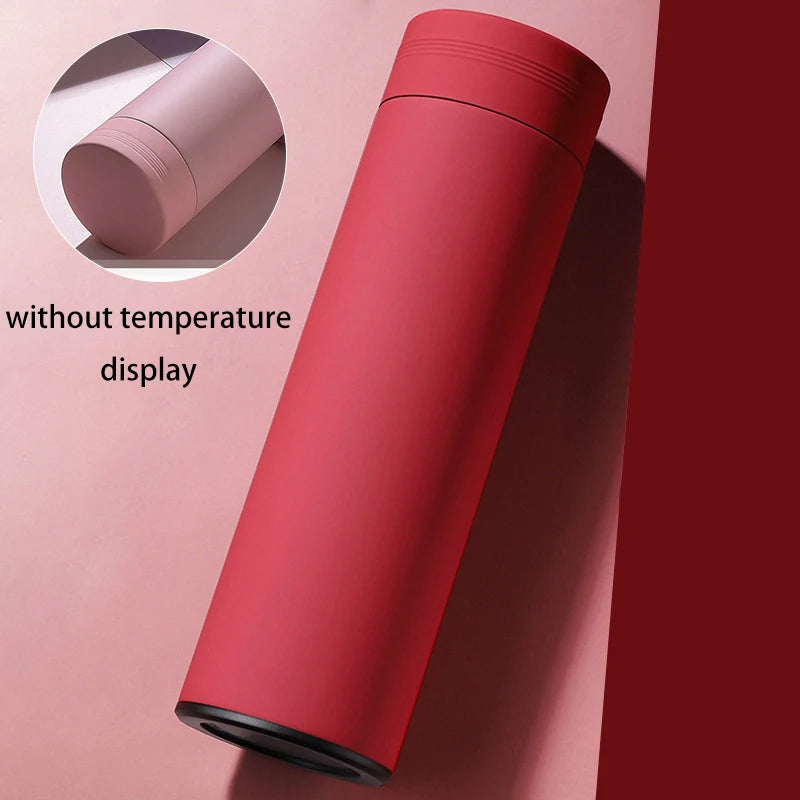 500ml Stainless Steel Smart Water Bottle with Temperature Display - Leakproof Vacuum Flask for Beverages - Perfect Holiday Gift