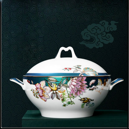 Fine China Home Dinnerware Sets Christmas Gift Women Luxury Kitchen Dinnerware Plates Guests Vajilla De Platos Dishes Set