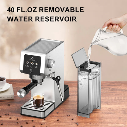 Linkchef Espresso Machine 20 Bar, Professional Espresso Maker with Milk Frother Steam Wand