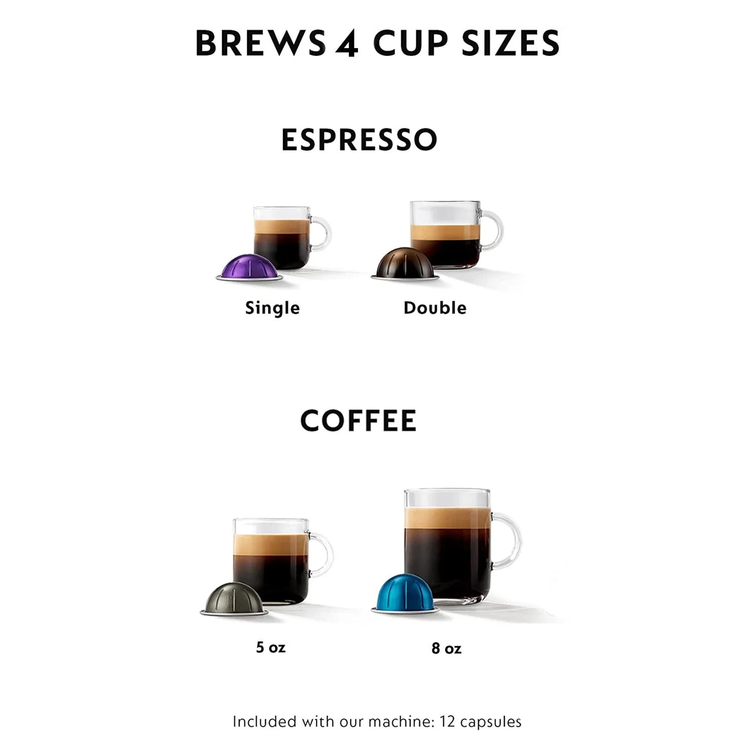 Nespresso New Vertuo plus Coffee and Espresso Machine by De'Longhi, Gray, Single-Serve Brewers