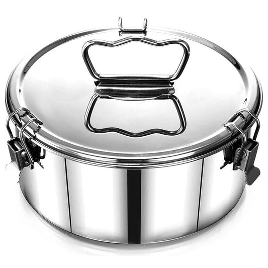 304 Stainless Steel Flan Mold with Lid and Handle - 1.5QT Capacity Round Cake Baking Pan for Flan, Chocolate Cake, Cupcakes, and Pudding