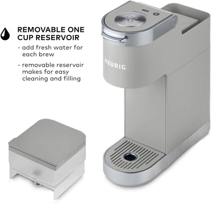 Keurig K-Mini Plus Coffee Maker - Compact & Convenient Single Serve with 6-12oz Brew Sizes, Holds 9 K-Cup Pods, Travel Mug Friendly - Studio Gray