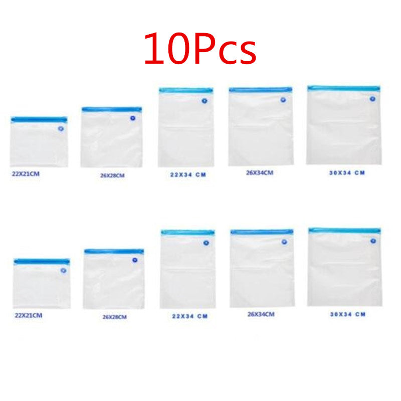 style: 10pieces - Food Grade Air Valve Vacuum Compression Fresh-keeping Bag