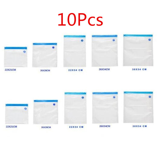 style: 10pieces - Food Grade Air Valve Vacuum Compression Fresh-keeping Bag