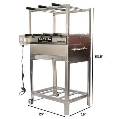 Bacana Grill Original - 7 Skewers Multi Rotisserie Grill Brazilian BBQ