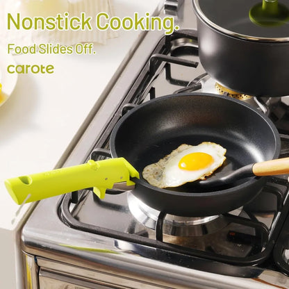2025 NEW CAROTE Pots and Pans Set Non Stick, Cookware Sets, 11pcs Kitchen Set, Oven/Fridge Safe, Space Saving Pots Set
