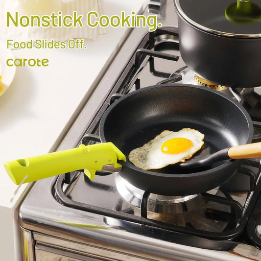 2025 NEW CAROTE Pots and Pans Set Non Stick, Cookware Sets, 11pcs Kitchen Set, Oven/Fridge Safe, Space Saving Pots Set