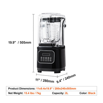 KFFKFF Professional Blender - Ideal for Commercial Use, Countertop Blender for Making 68 Oz Smoothies and Shakes.