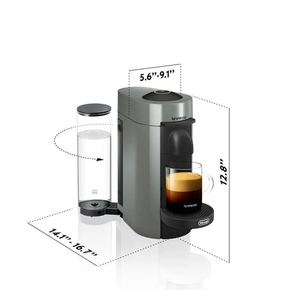 Nespresso New Vertuo plus Coffee and Espresso Machine by De'Longhi, Gray, Single-Serve Brewers