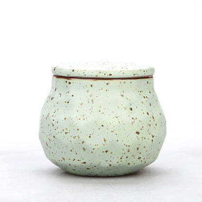 Sealed terracotta tea caddy